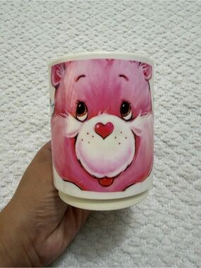 Vintage 1985 Deka Plastics Care Bears Cheer Bear Plastic Mug Cup